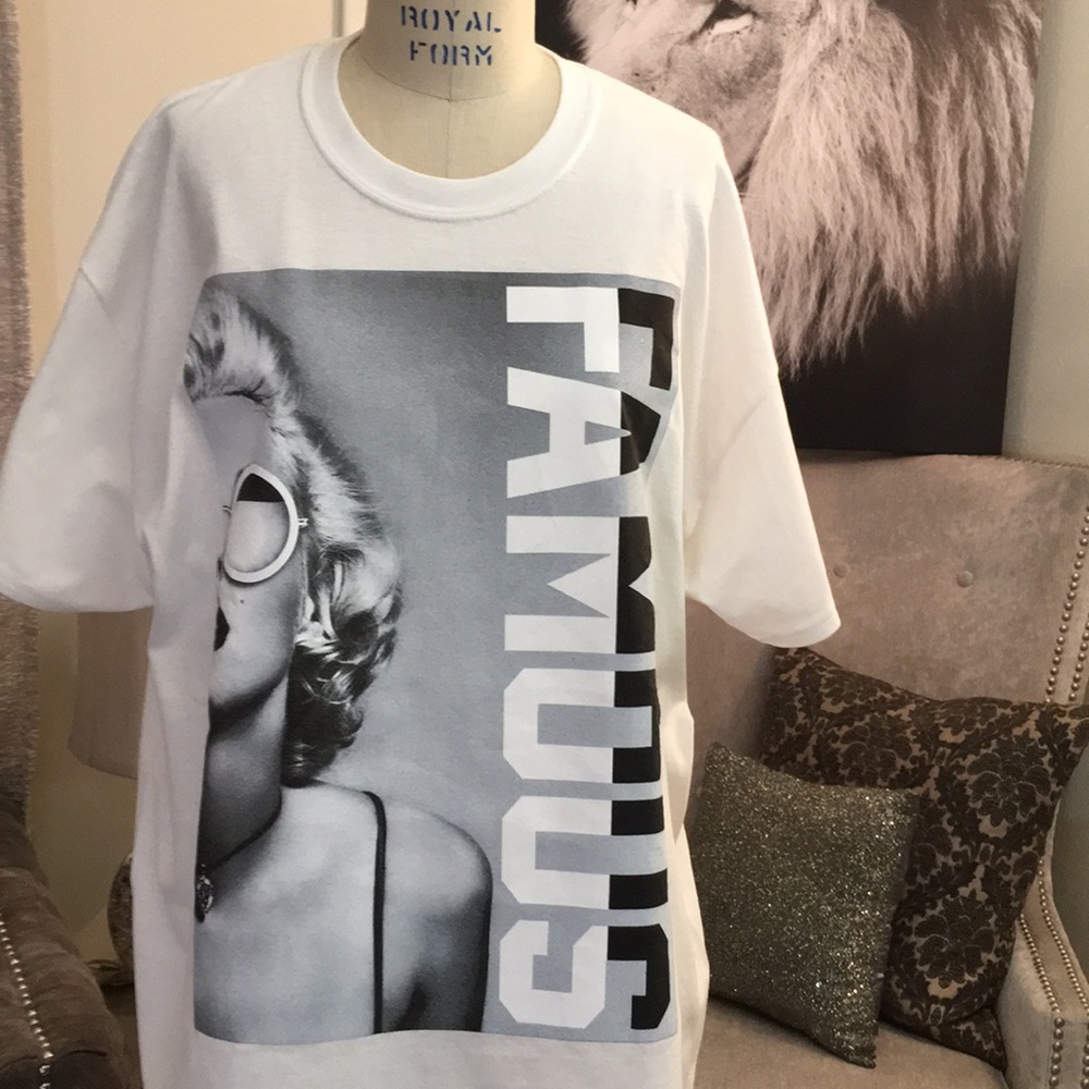 Black and White Marilyn Monroe Tee - Picture 2 of 8